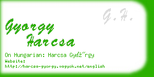 gyorgy harcsa business card